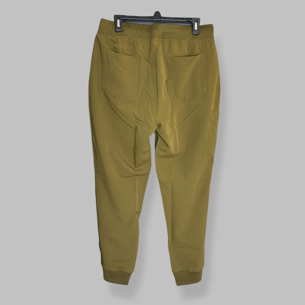 NWT Mandala Size Large High Waisted Drawstring Jogger Scrub Pant Olive Green - Picture 7 of 10